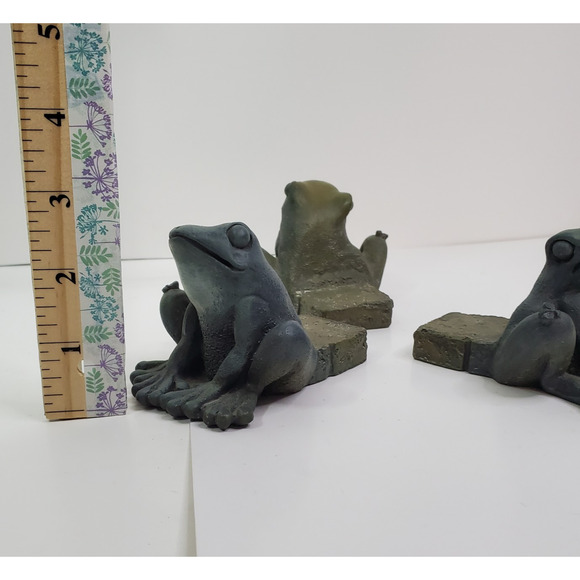 Vintage (Set of 3) 1999 Figi Graphics Frog Flower Pot Risers - Picture 9 of 12